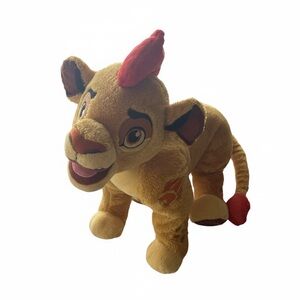 Disney Store Authentic Lion King Guard  Kion Plush GoldenYellow and Red Size 14”
